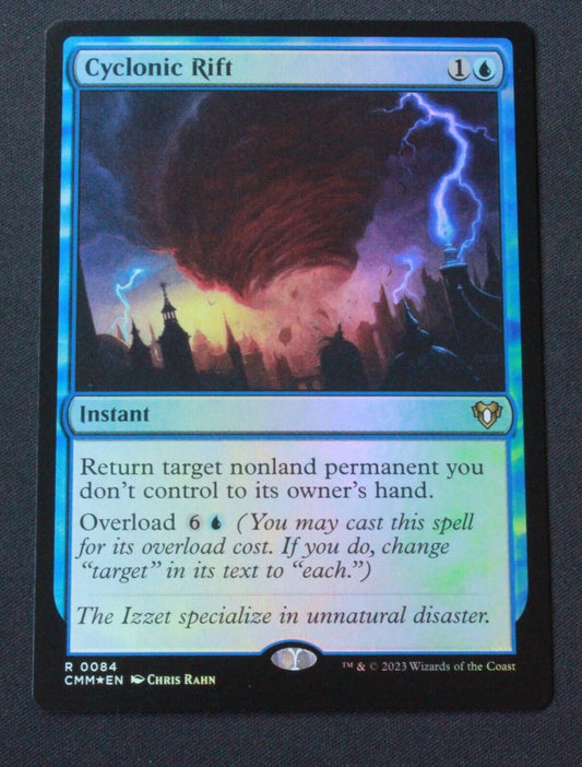 MTG Commander Masters (CMM) Rare FOIL Cyclonic Rift 84 NM