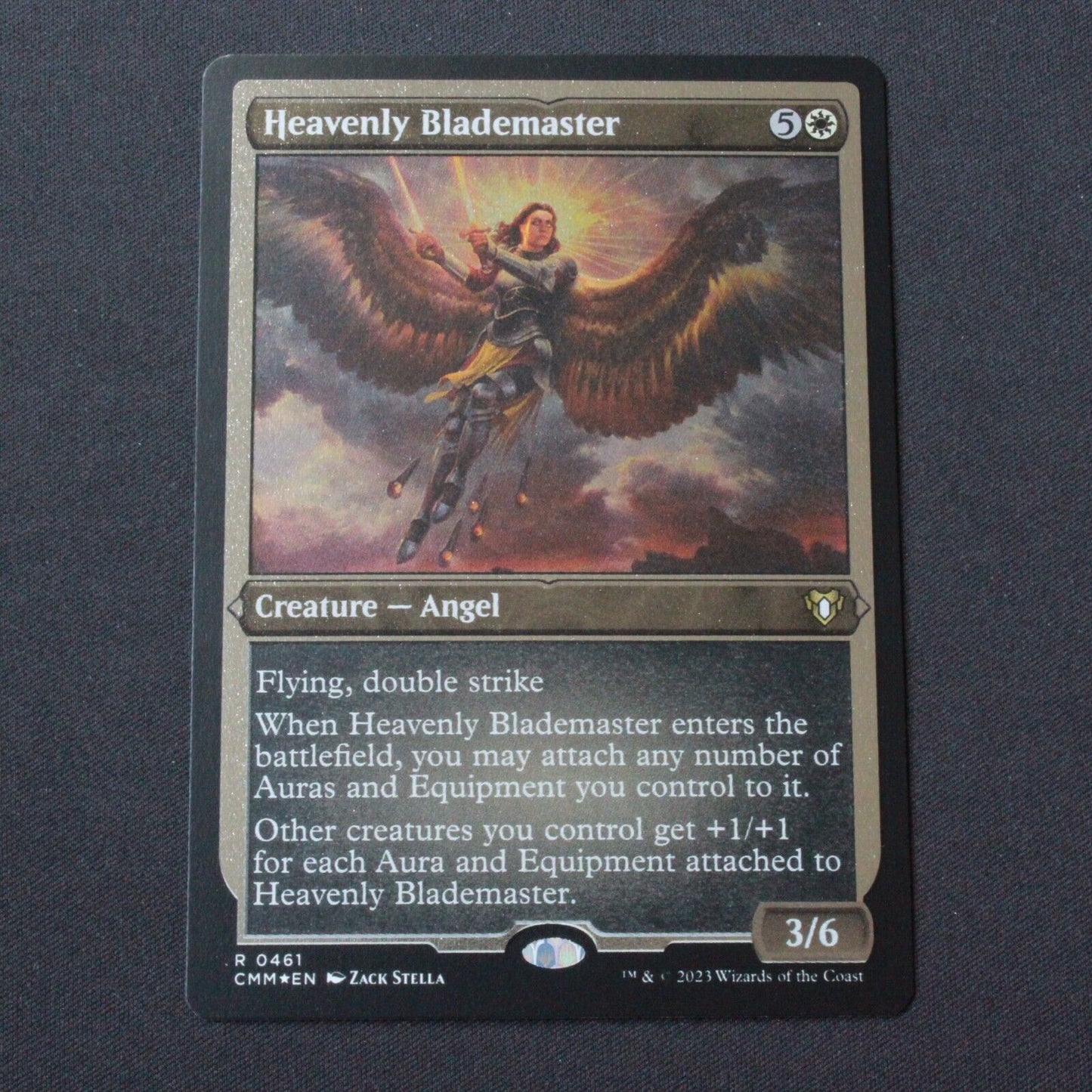 MTG Commander Masters (CMM) Rare Heavenly Blademaster (Foil Etched) 461 NM