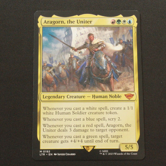 MTG The Lord of the Rings (LTR) Mythic Aragorn, the Uniter 192 NM