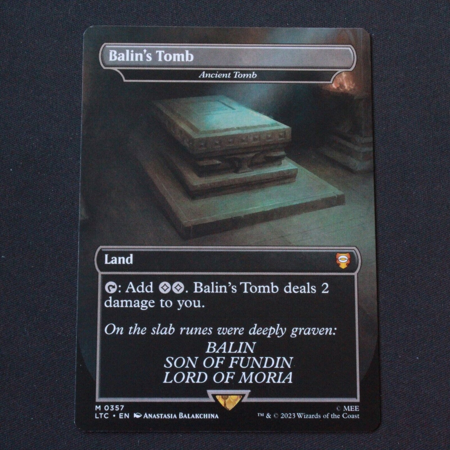 MTG Commander: The Lord of the Rings LTC Mythic Balin's Tomb Ancient Tomb 357 NM