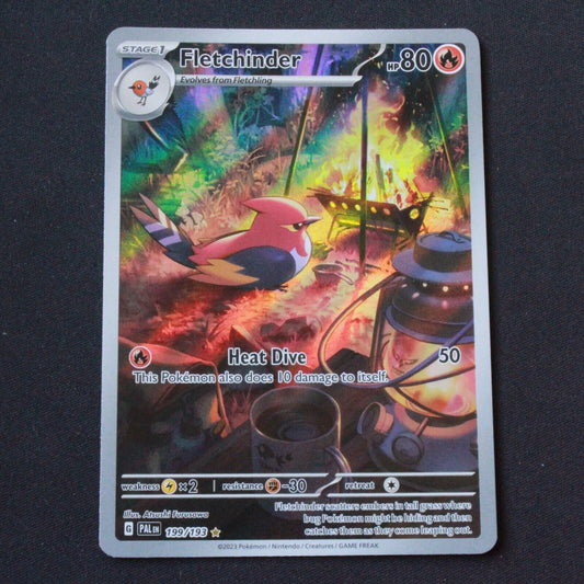 Pokemon SV02: Paldea Evolved Illustration Rare Holofoil Fletchinder 199/193 NM