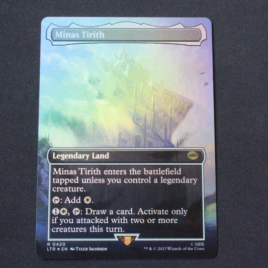 MTG The Lord of the Rings (LTR) Rare FOIL Minas Tirith (Borderless) 420 NM