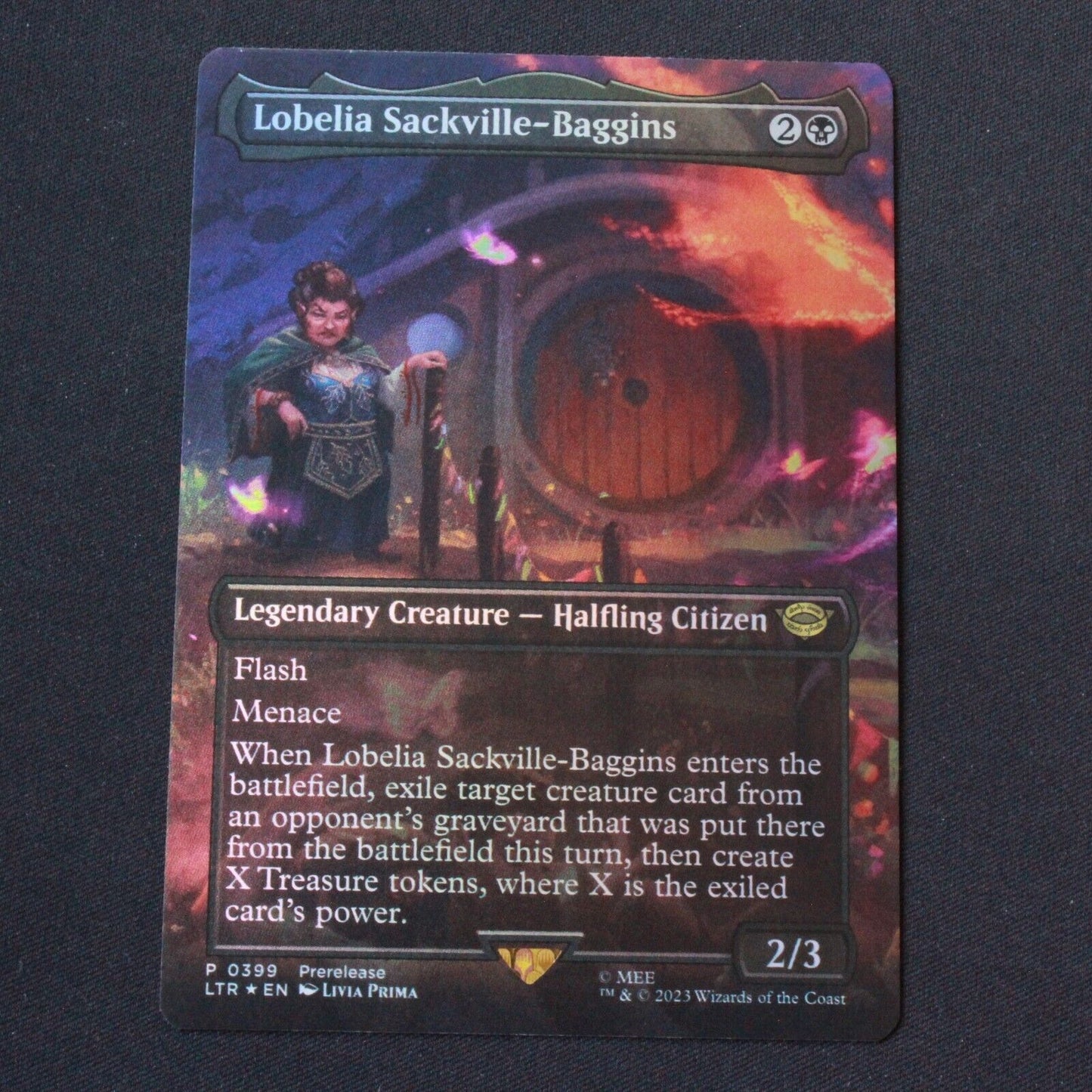 MTG The Lord of the Rings LTR FOIL Lobelia Sackville-Baggins Borderless 399 NM