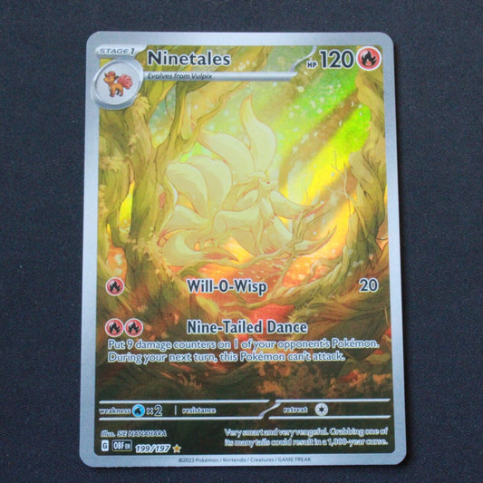 Pokemon SV03: Obsidian Flames Illustration Rare Ninetales 199/197 NM