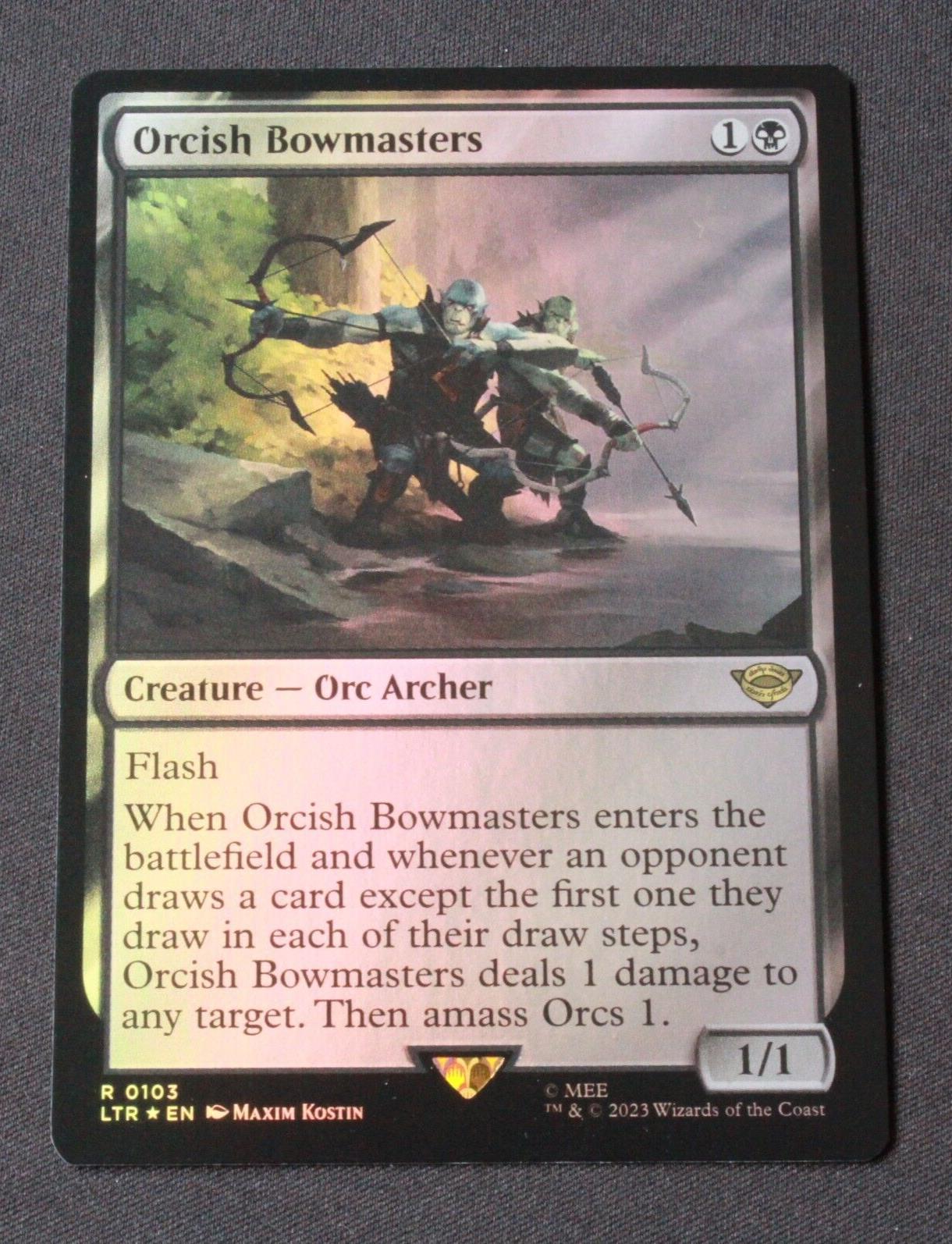 MTG Lord of the Rings (LTR) Rare FOIL Orcish Bowmasters 103 NM