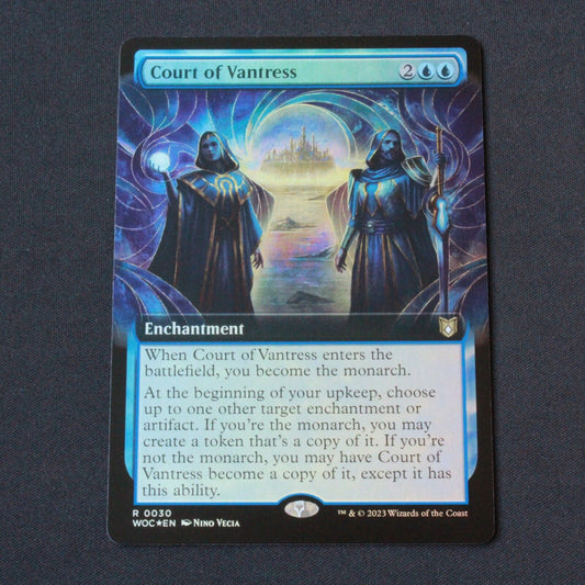 MTG Commander Wilds of Eldraine WOC R FOIL Court of Vantress Extended Art 30 NM