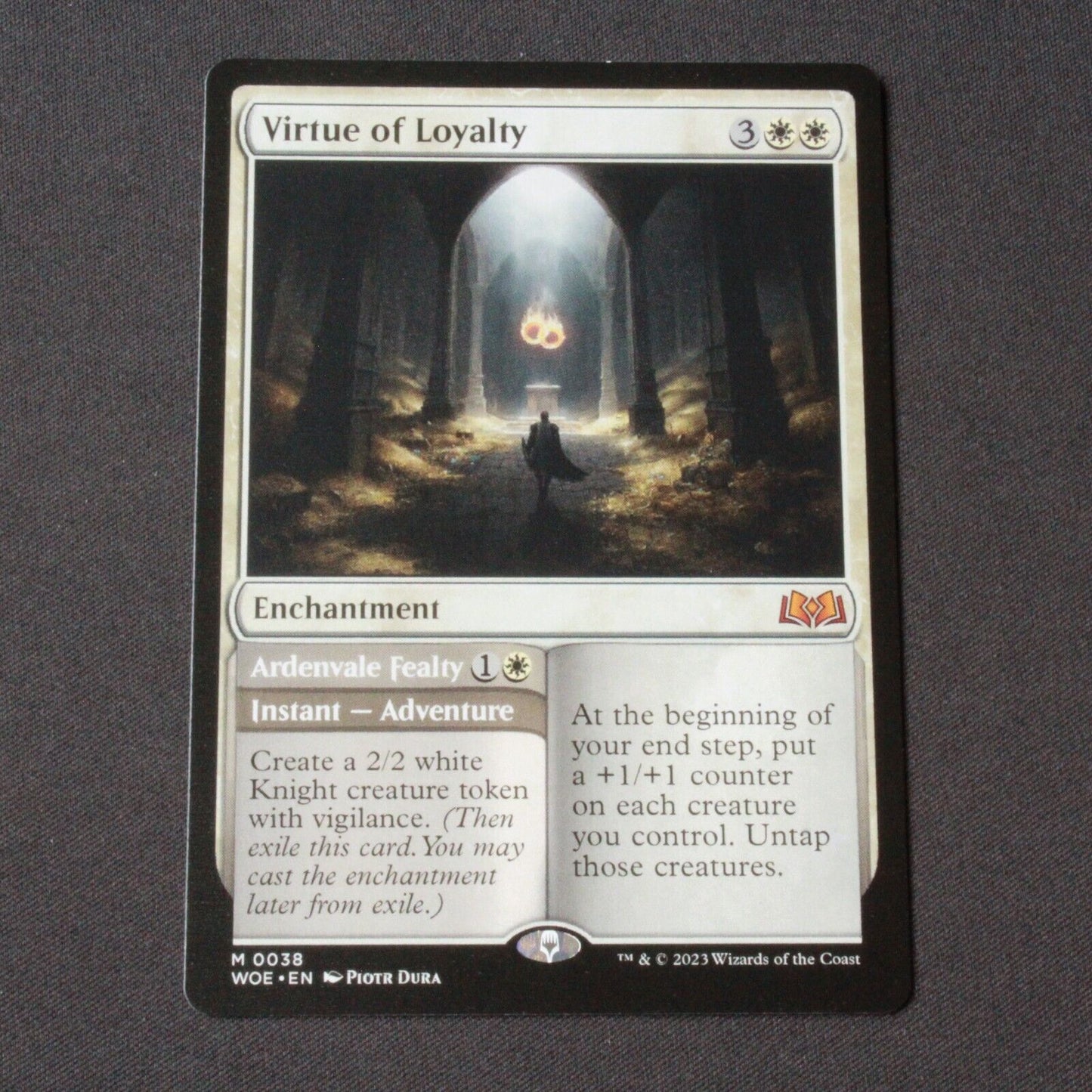 MTG Wilds of Eldraine (WOE) Mythic Virtue of Loyalty 38 NM