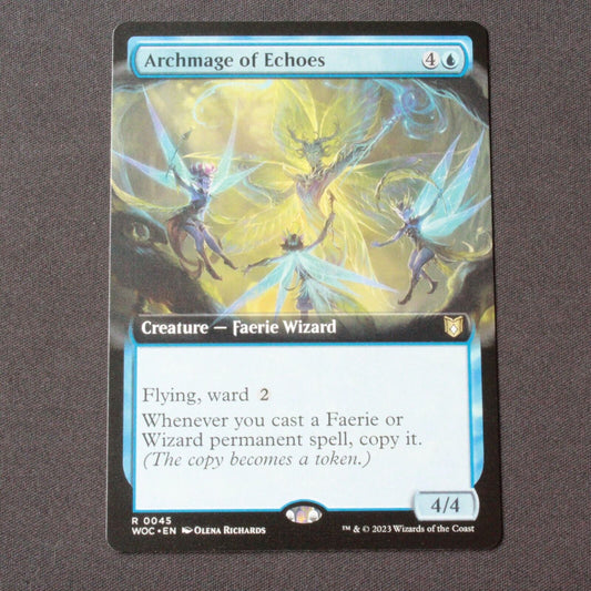 MTG Commander Wilds of Eldraine WOC Rare Archmage of Echoes (Extended Art) 45 NM