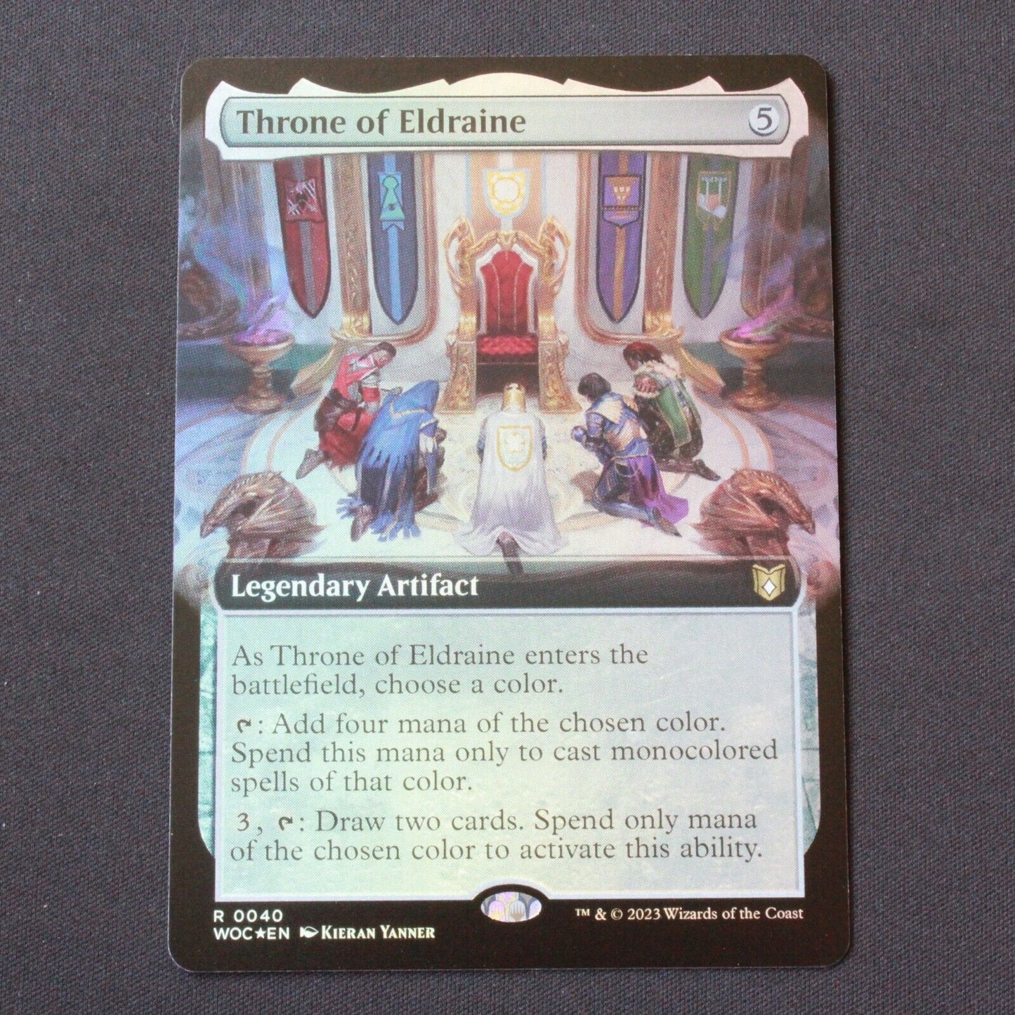 MTG Commander: Wilds of Eldraine WOC FOIL Throne of Eldraine Extended Art 40 NM