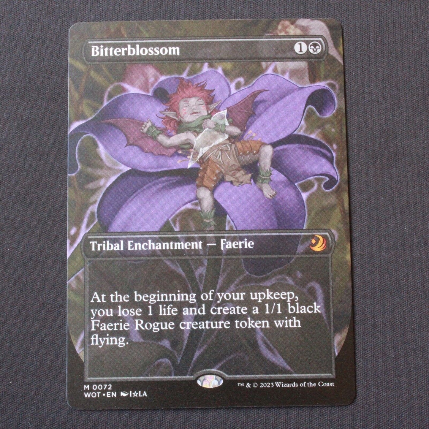 MTG Wilds of Eldraine: (WOT) Mythic Bitterblossom (Anime Borderless) 72 NM