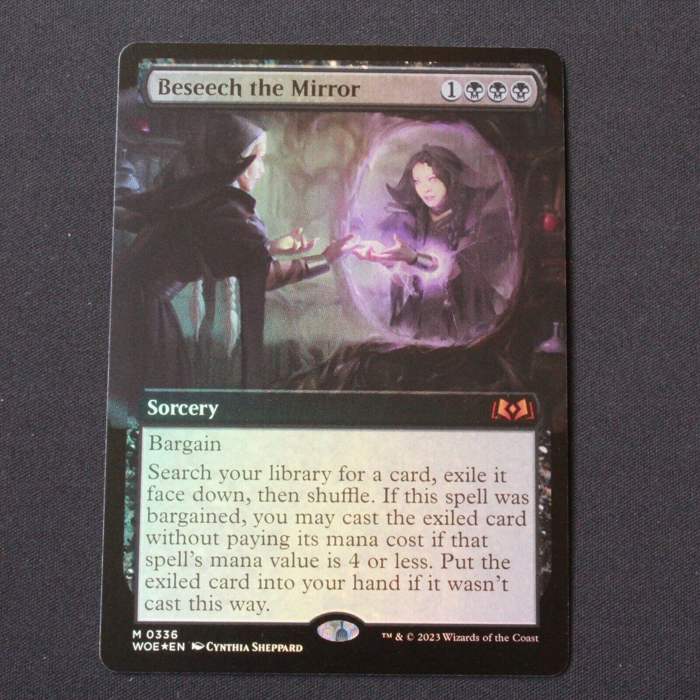 MTG Wilds of Eldraine (WOE) Mythic FOIL Beseech the Mirror (Extended Art) 336 NM