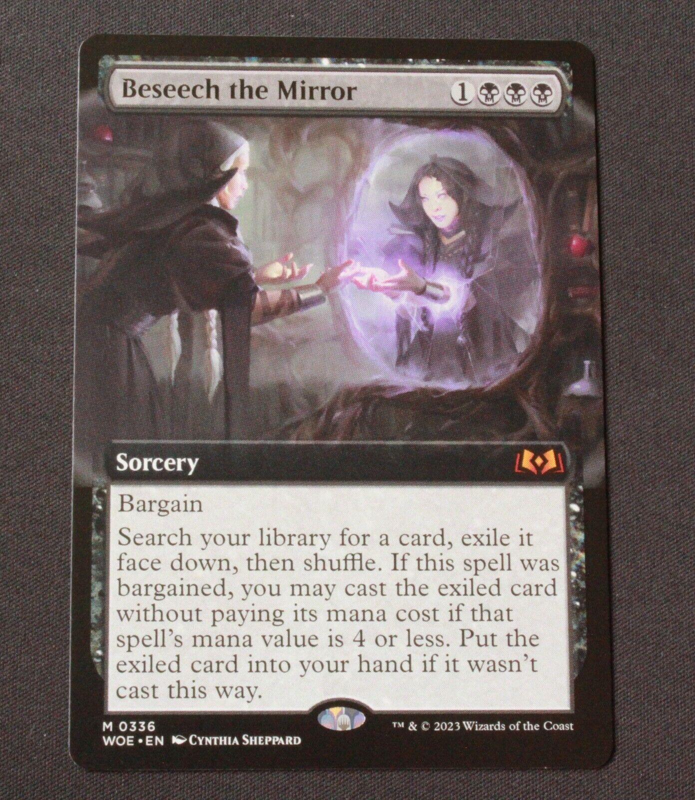 MTG Wilds of Eldraine (WOE) Mythic Beseech the Mirror (Extended Art) 336 NM