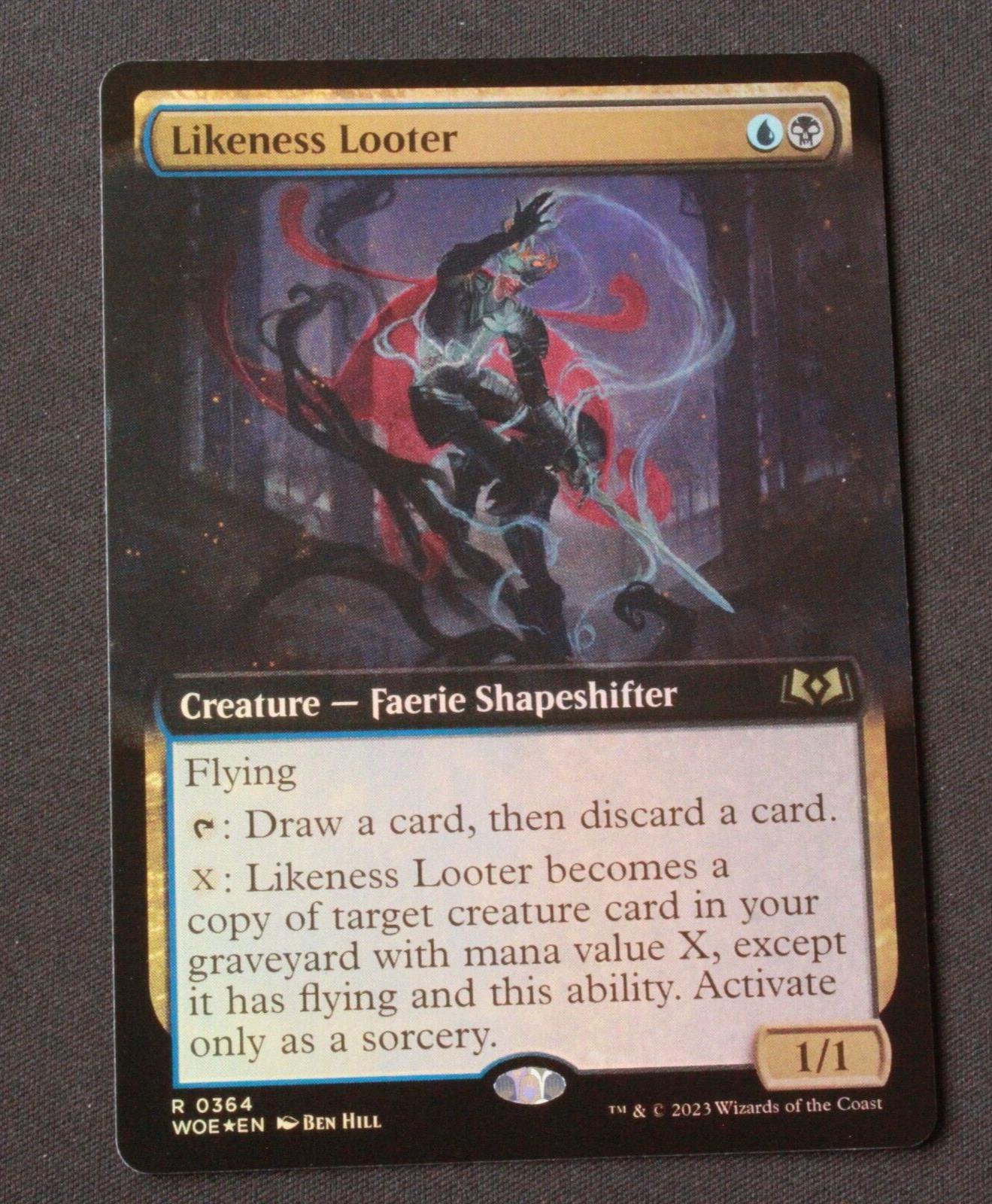 MTG Wilds of Eldraine (WOE) Rare FOIL Likeness Looter (Extended Art) 364 NM