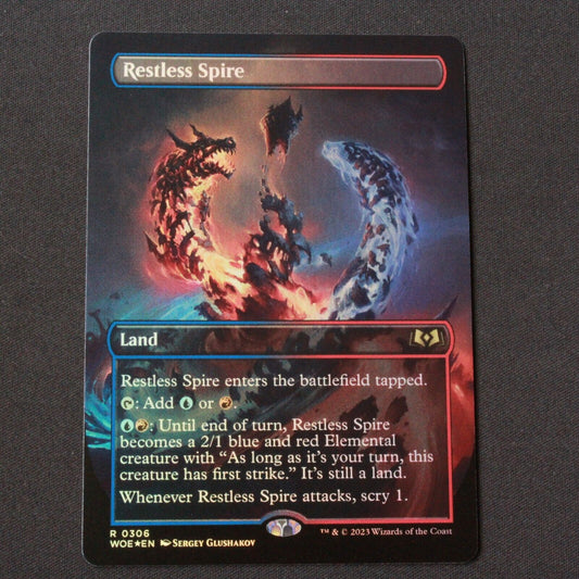 MTG Wilds of Eldraine (WOE) Rare FOIL Restless Spire (Borderless) 306 NM