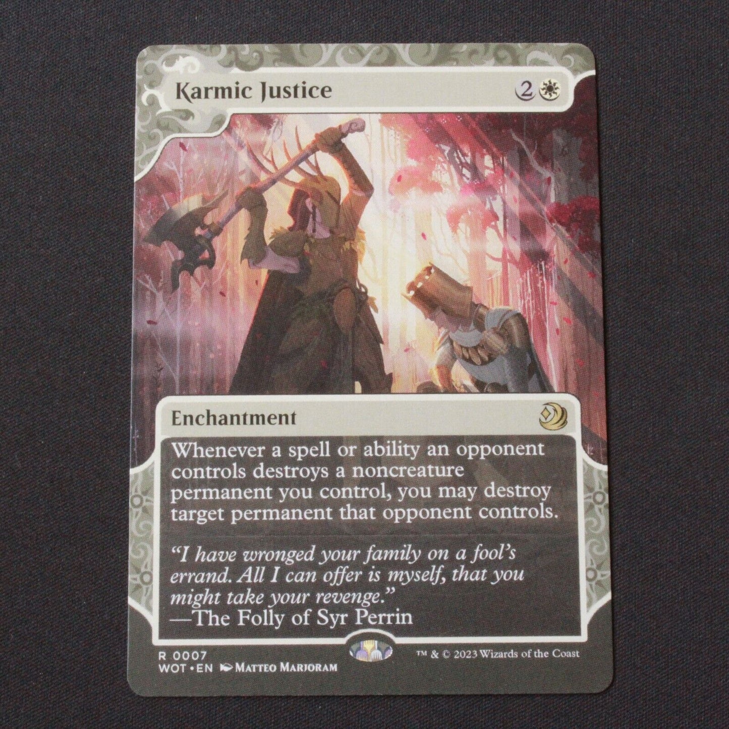 MTG Wilds of Eldraine: Enchanting Tales (WOT) Rare Karmic Justice 7 NM