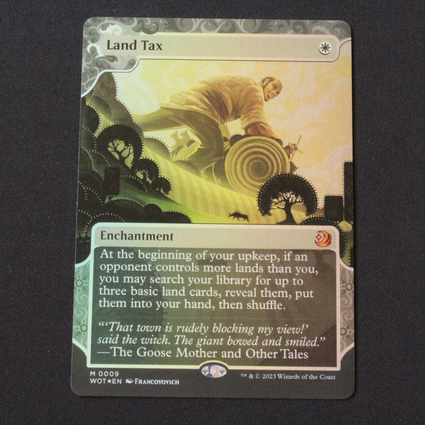 MTG Wilds of Eldraine: Enchanting Tales (WOT) Mythic FOIL Land Tax 9 NM