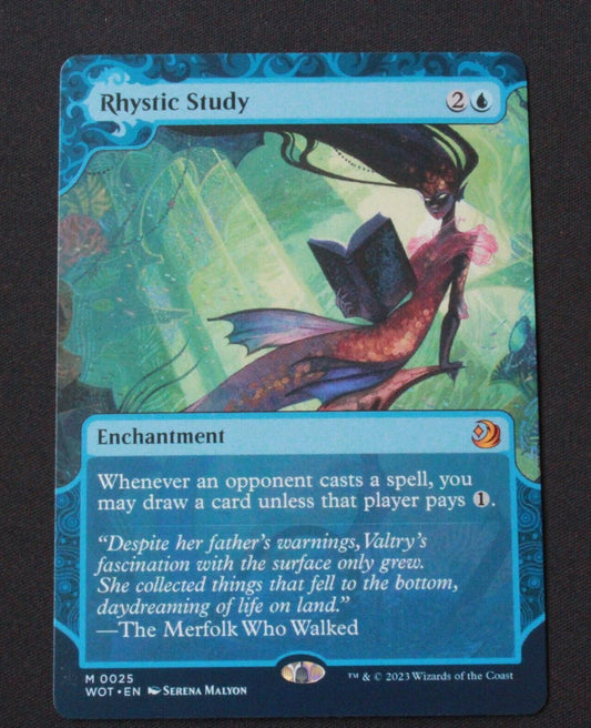 MTG Wilds of Eldraine: Enchanting Tales (WOT) Mythic Rhystic Study 25 NM