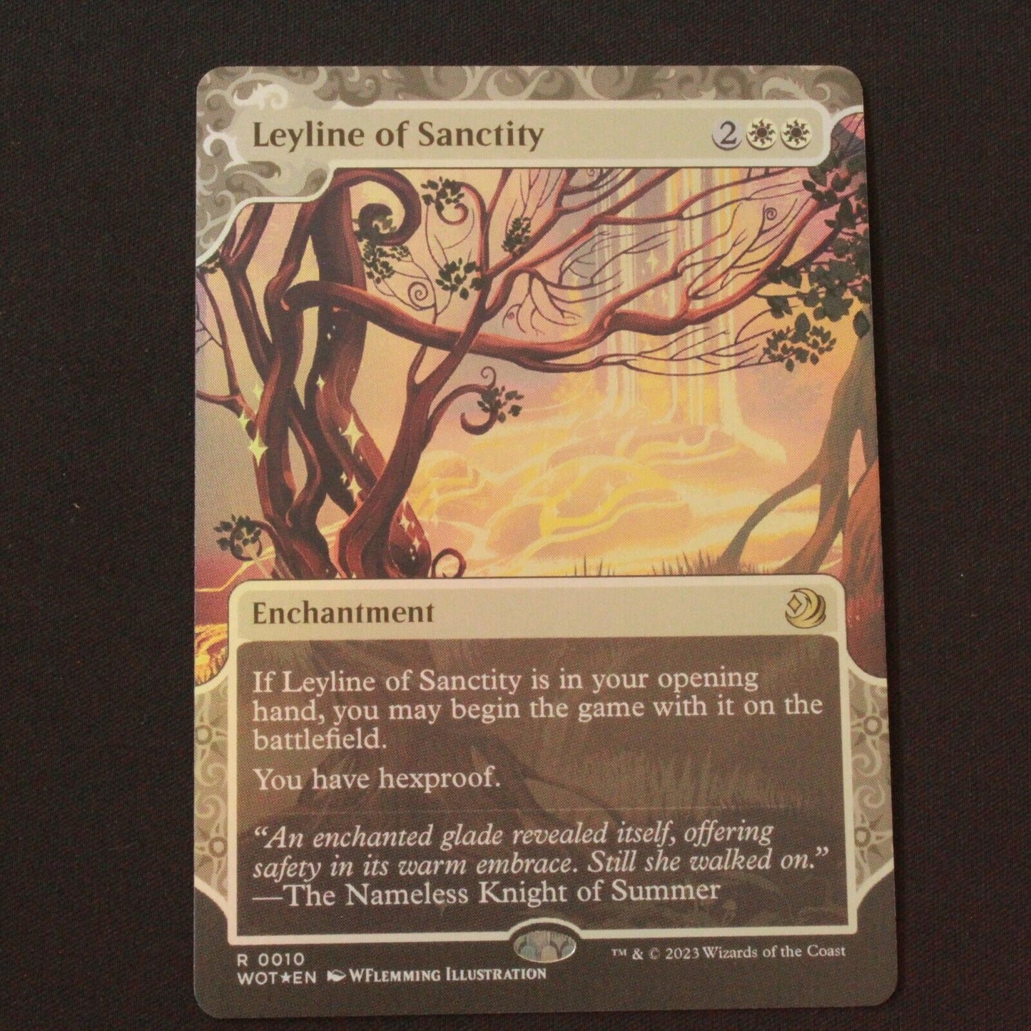 MTG Wilds of Eldraine: Enchanting Tales WOT Rare FOIL Leyline of Sanctity 10 NM