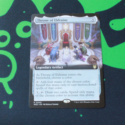 MTG Commander: Wilds of Eldraine WOC Rare Throne of Eldraine Extended Art 40 NM