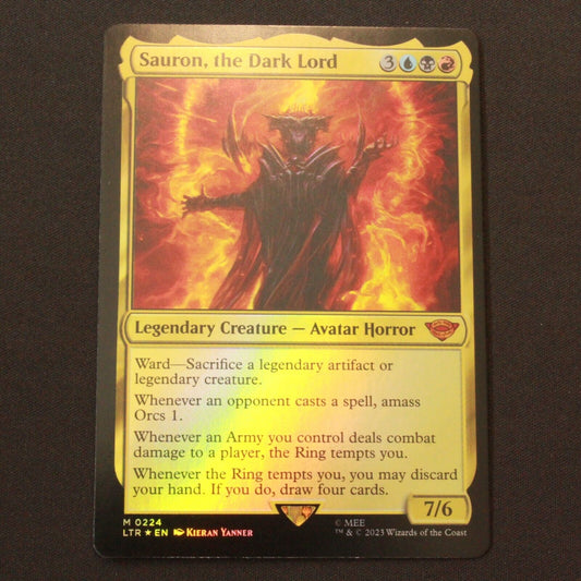 MTG The Lord of the Rings: (LTR) Mythic FOIL Sauron, the Dark Lord 224 NM