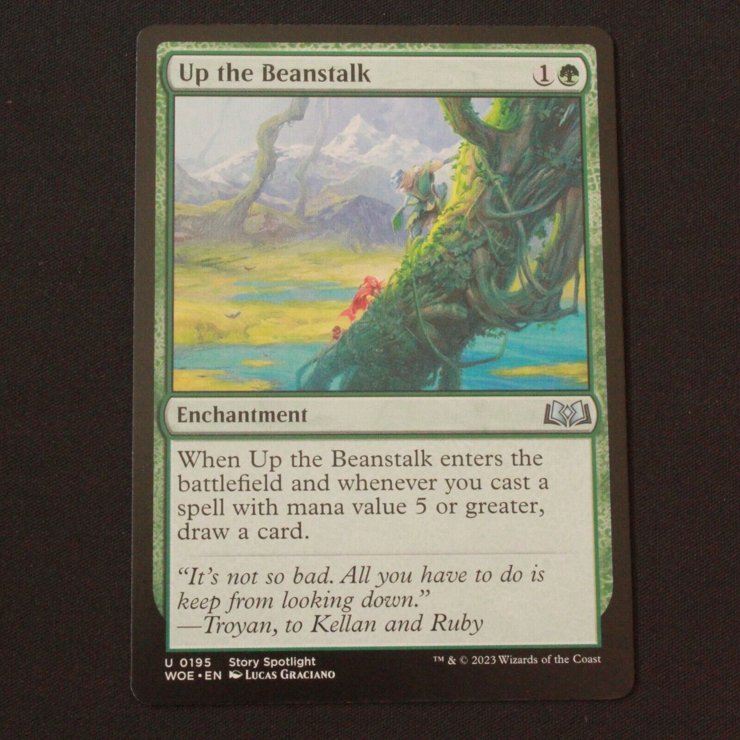 MTG Wilds of Eldraine (WOE) Uncommon Up the Beanstalk 195 NM