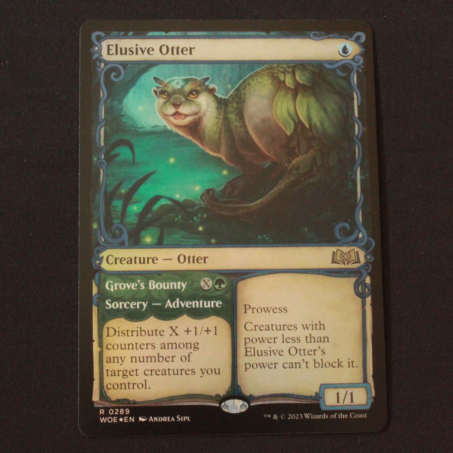 MTG Wilds of Eldraine (WOE) Rare FOIL Elusive Otter (Showcase) 289 NM