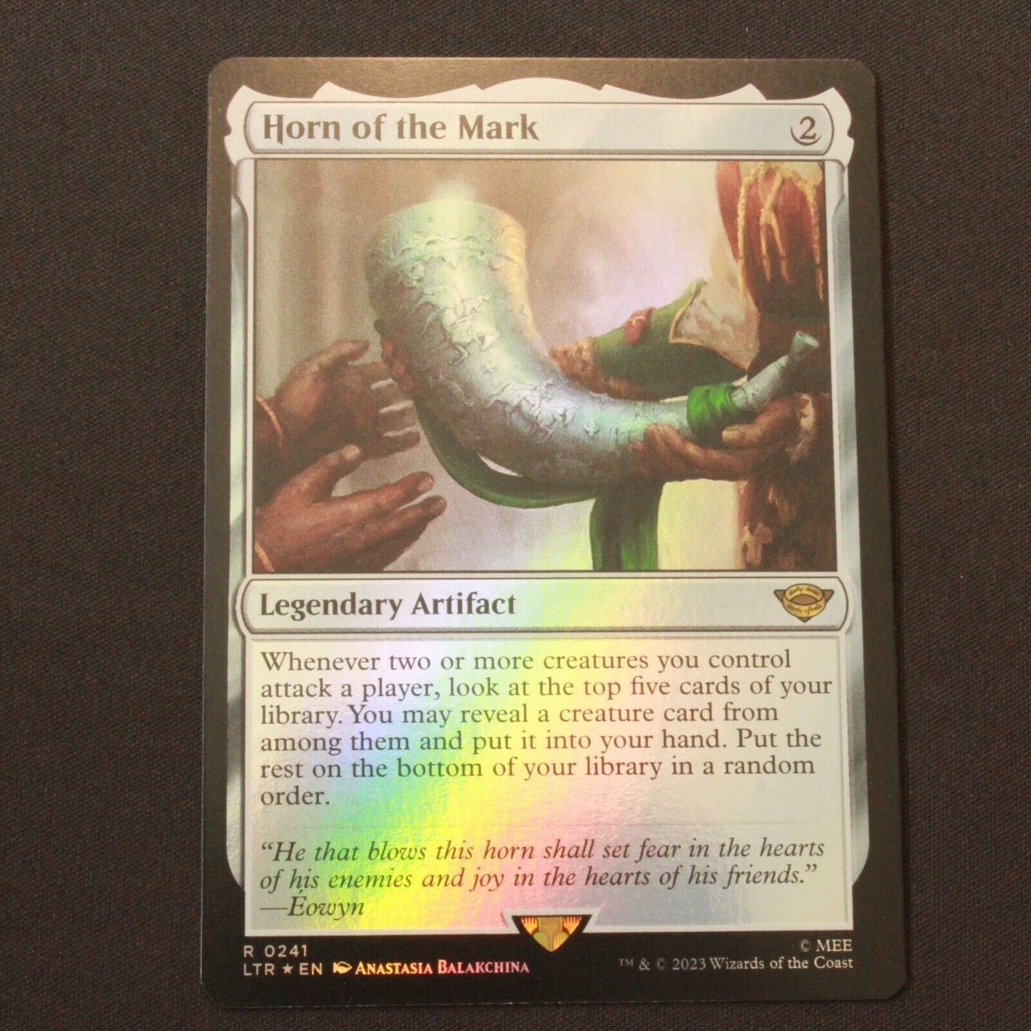 MTG The Lord of the Rings: (LTR) Rare FOIL Horn of the Mark 241 NM