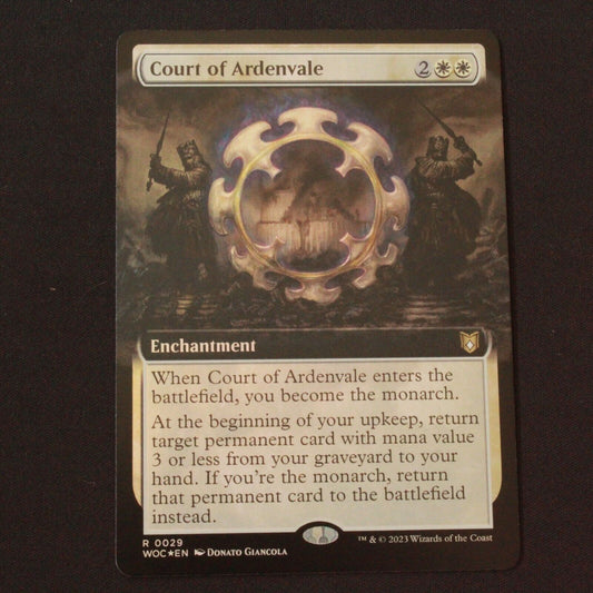 MTG Commander: Wilds of Eldraine WOC Rare Court of Ardenvale Extended Art 29 NM