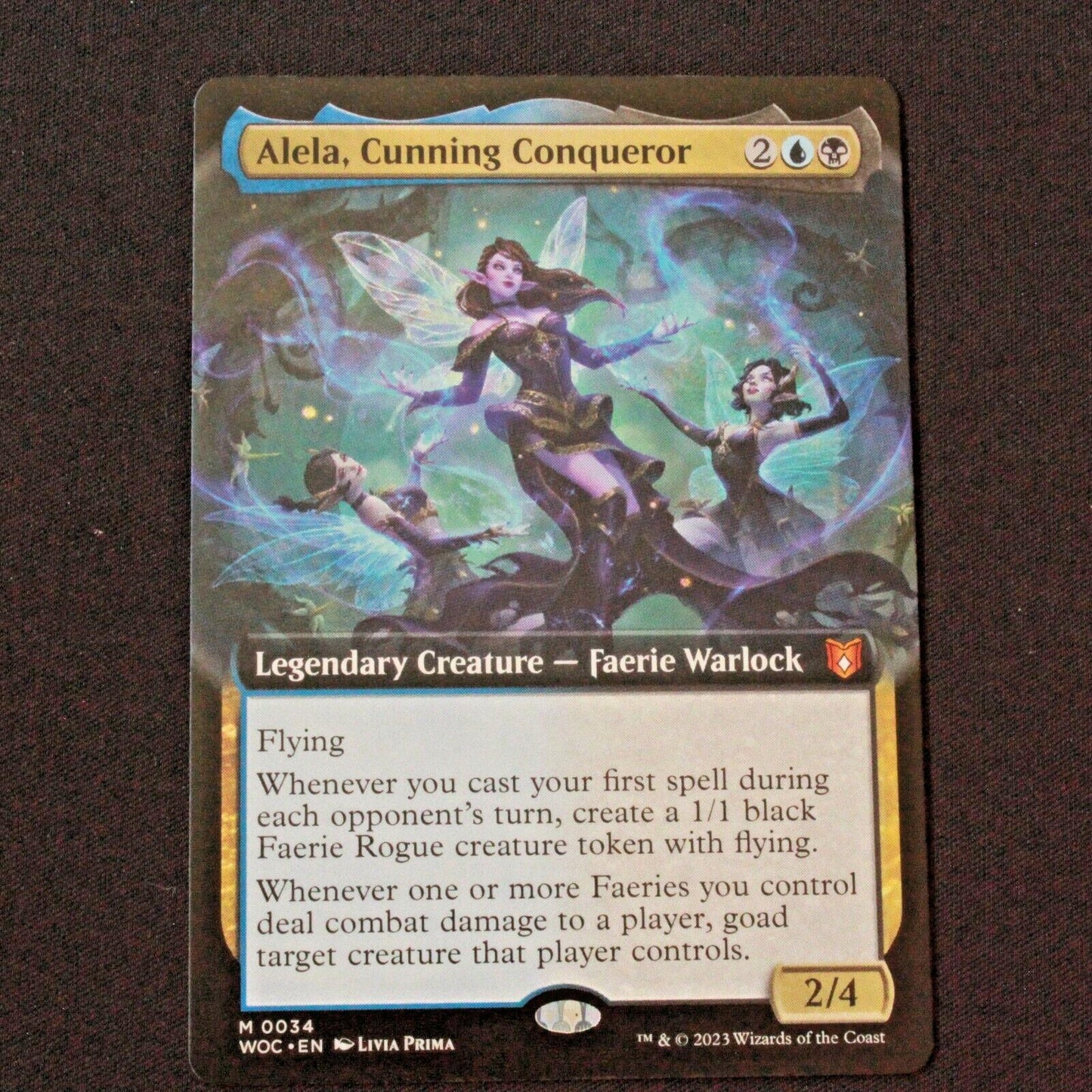 MTG Commander: Wilds of Eldraine WOC Alela, Cunning Conqueror Extended Art 34 NM