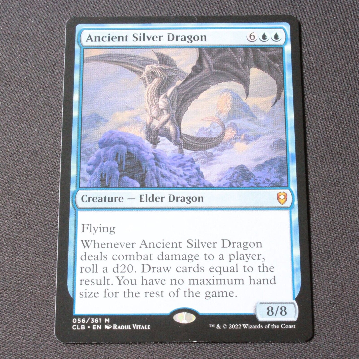 MTG Commander Legends Baldur's Gate (CLB) Mythic Ancient Silver Dragon 56 NM