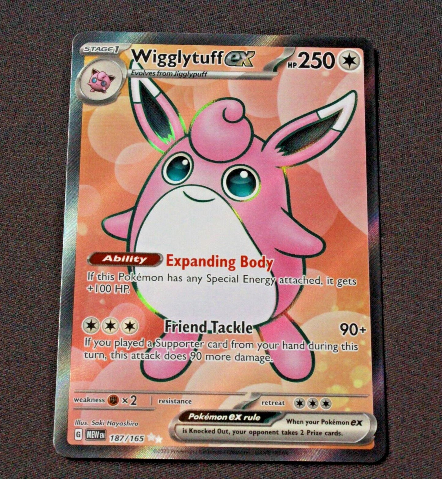 Pokemon SV: Scarlet and Violet 151 Ultra Rare Holofoil Wigglytuff ex 187/165 NM