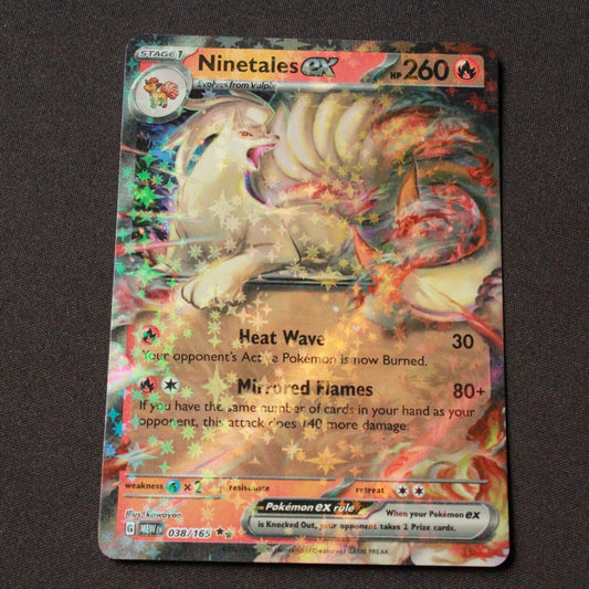 Pokemon SV: Scarlet and Violet 151 Double Rare Holofoil Ninetales ex 038/165 NM