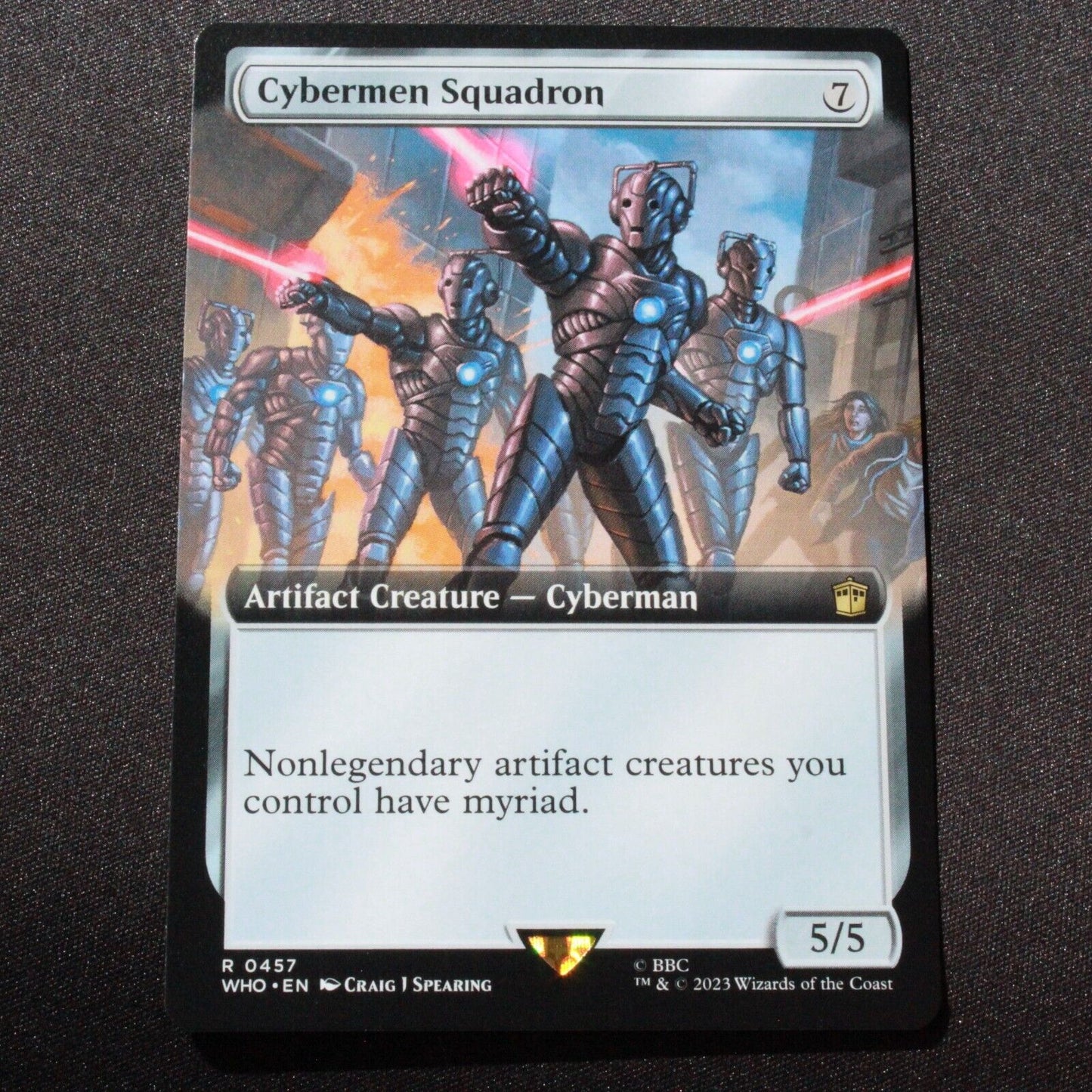 MTG Universes Beyond: Doctor Who WHO Rare Cybermen Squadron Extended Art 457 NM