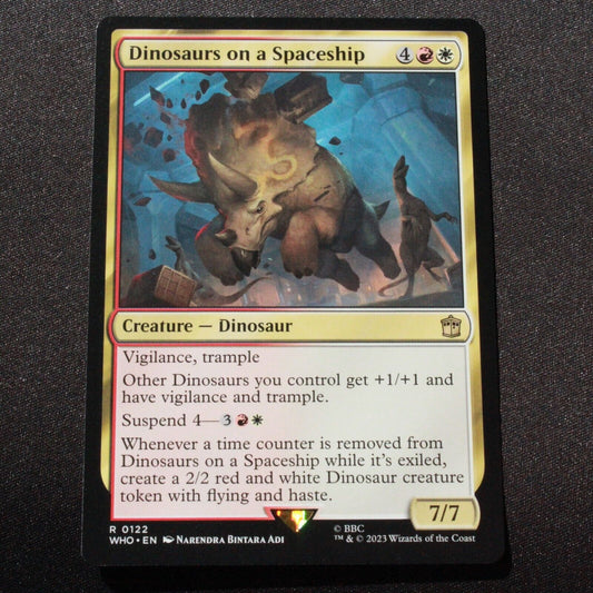 MTG Universes Beyond: Doctor Who (WHO) Rare Dinosaurs on a Spaceship 122 NM