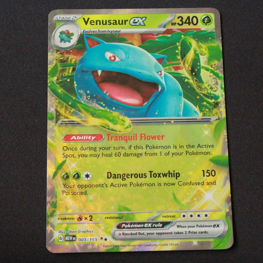 Pokemon SV: Scarlet and Violet 151 Double Rare Holofoil Venusaur ex 003/165 NM