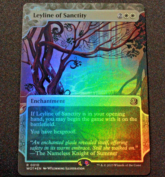 MTG Wilds of Eldraine Enchanting Tales WOT Rare FOIL Leyline of Sanctity 10 NM