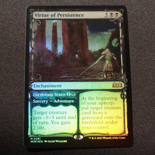 MTG Wilds of Eldraine (WOE) Mythic FOIL Virtue of Persistence (Showcase) 281 NM