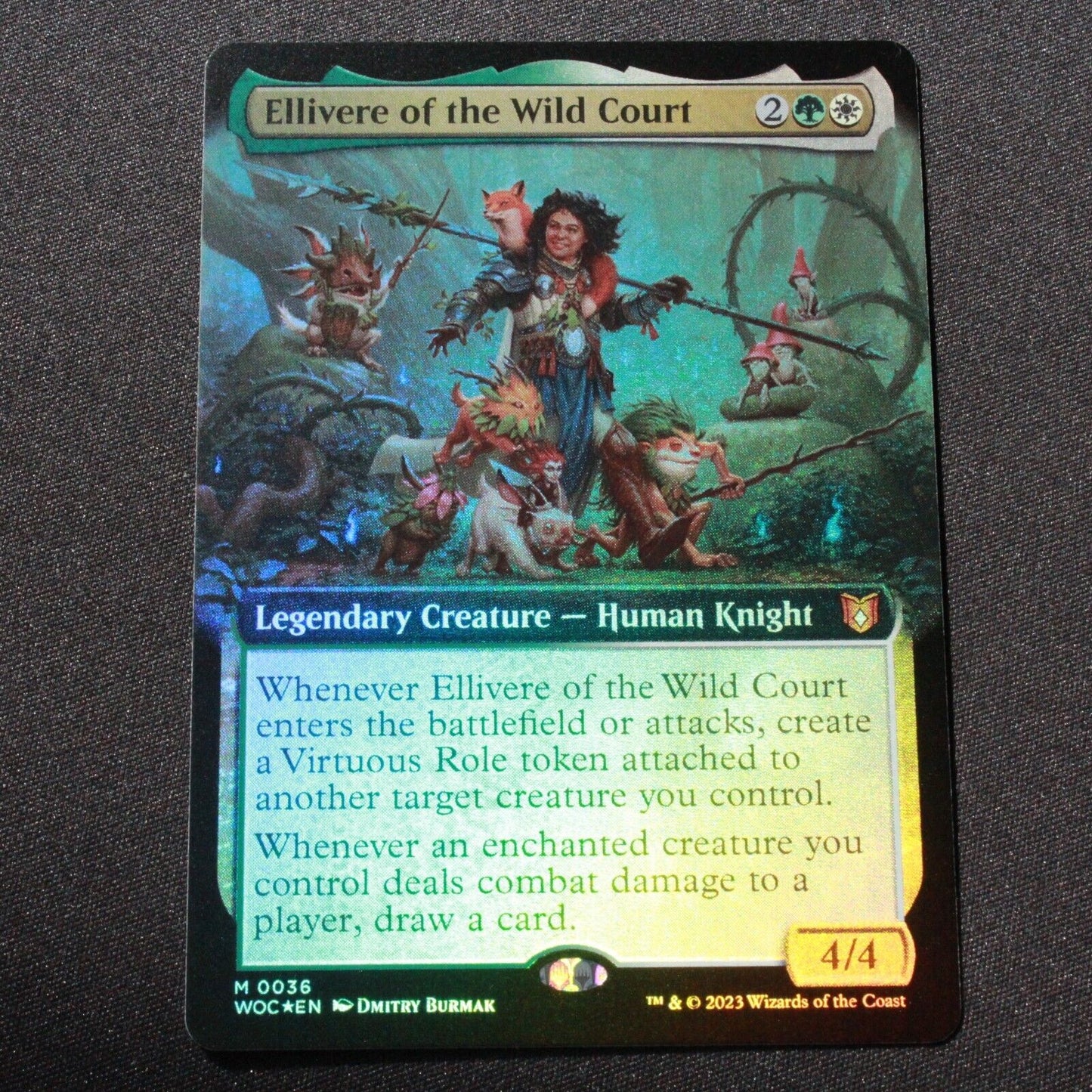 MTG Commander Wilds of Eldraine WOC FOIL Ellivere Wild Court Extended Art 36 NM