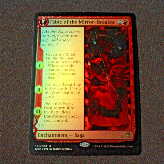 MTG Kamigawa: Neon Dynasty (NEO) Rare FOIL Fable of the Mirror-Breaker 141 NM