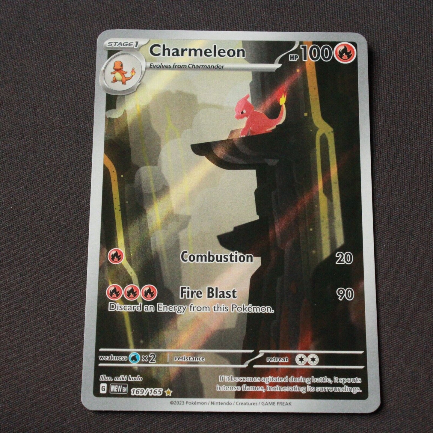 Pokemon Scarlet and Violet 151 Illustration Rare Holofoil Charmeleon 169/165 NM