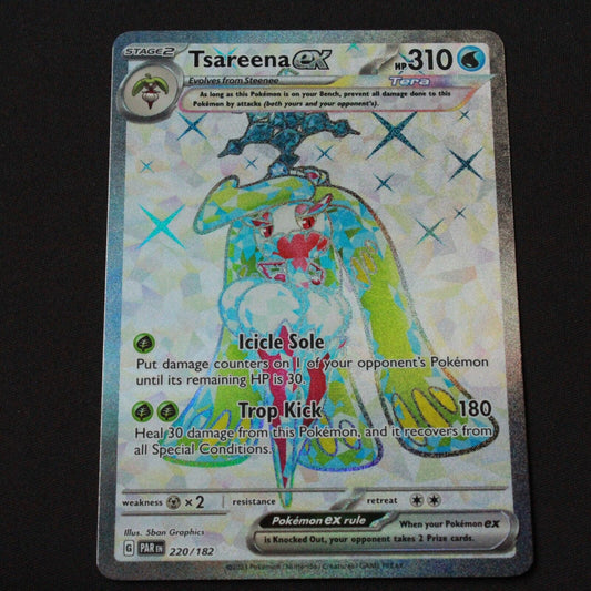 Pokemon SV04: Paradox Rift Ultra Rare Holofoil Tsareena ex 220/182 NM