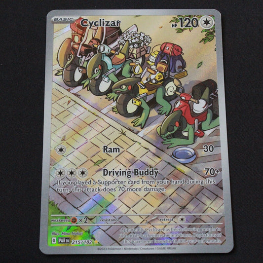 Pokemon SV04: Paradox Rift Illustration Rare Holofoil Cyclizar 215/182 NM