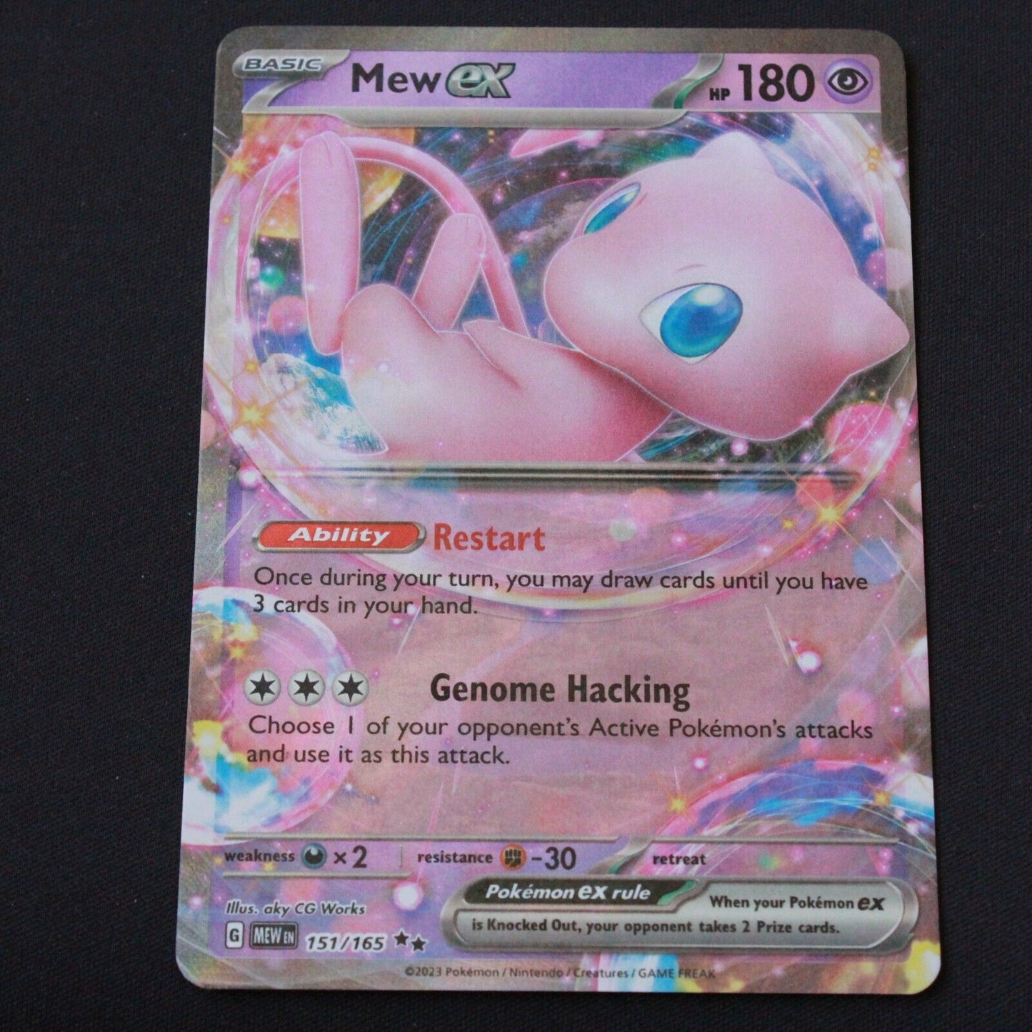 Pokemon Scarlet and Violet 151 Double Rare Holofoil Mew ex 151/165 NM