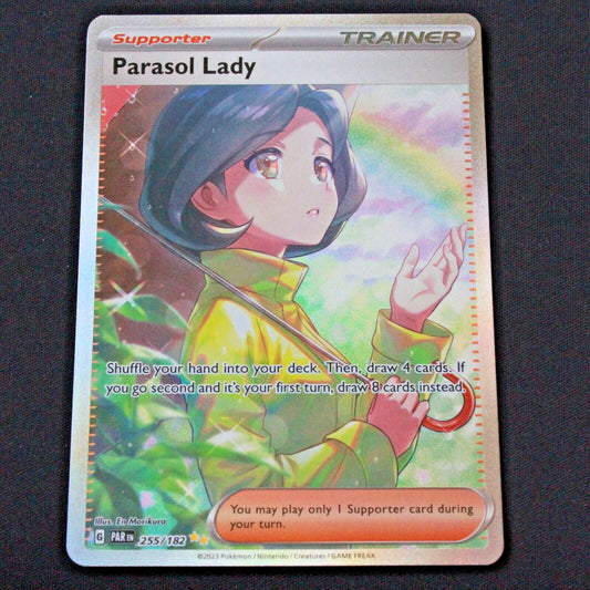 Pokemon Paradox Rift Special Illustration Rare Holofoil Parasol Lady 255/182 NM