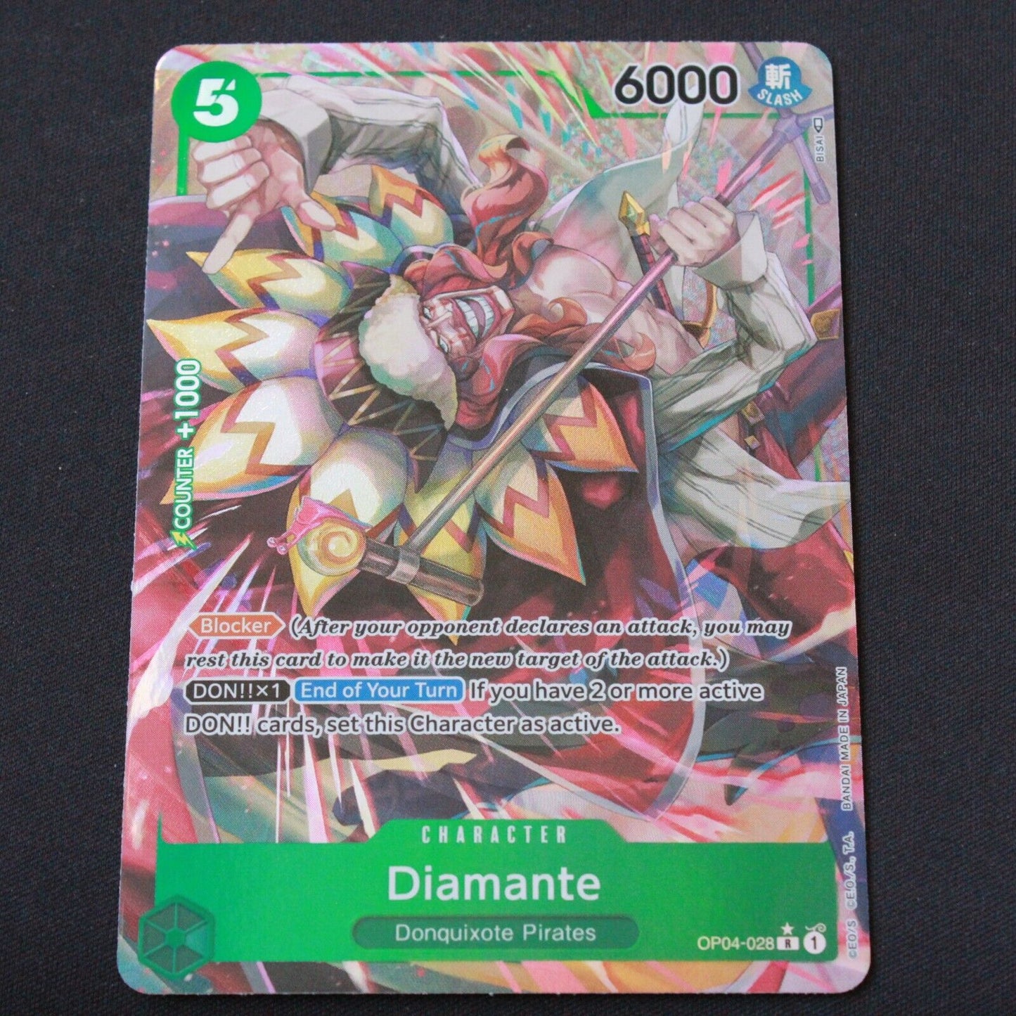 One Piece Kingdoms of Intrigue (OP04) R FOIL Diamante Alternate Art OP04-028 NM