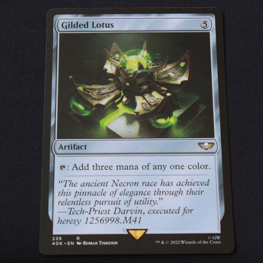 MTG Universes Beyond: Warhammer 40,000 (40K) Rare Gilded Lotus 239 NM