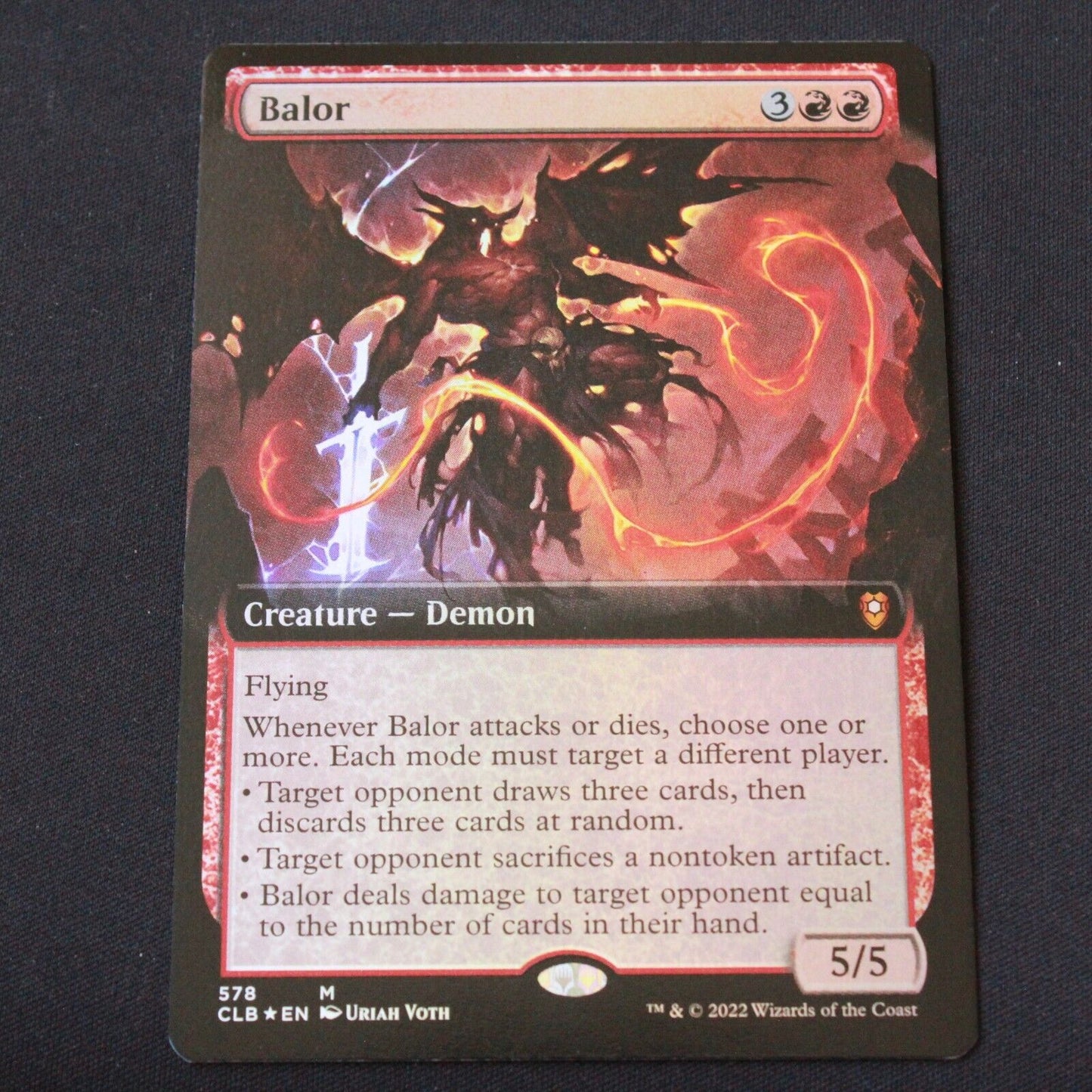 MTG Baldurs Gate (CLB) Mythic FOIL Balor (Extended Art) 578 NM