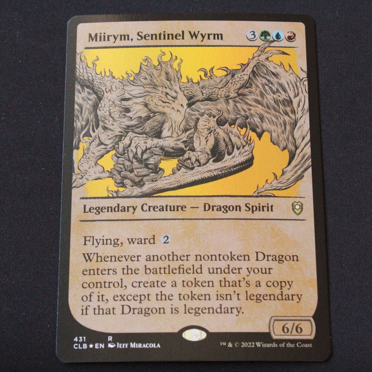 MTG Baldurs Gate (CLB) Rare FOIL Miirym, Sentinel Wyrm (Showcase) 431 NM