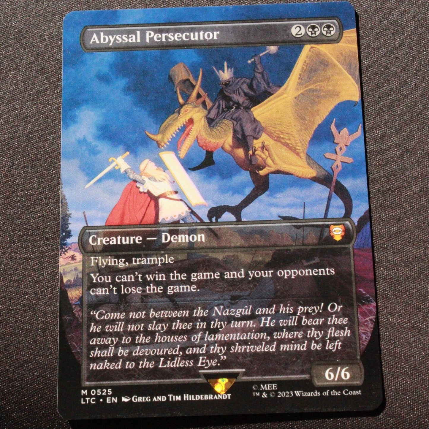 MTG Commander Lord of the Rings LTC Abyssal Persecutor Borderless 525 NM