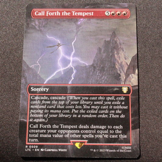 MTG Commander Lord of the Rings LTC Call Forth the Tempest Borderless 509 NM